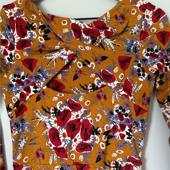 Pact organic cotton XS fit & flare open-back midi dress with pockets! NWOT - Picture 2 of 5